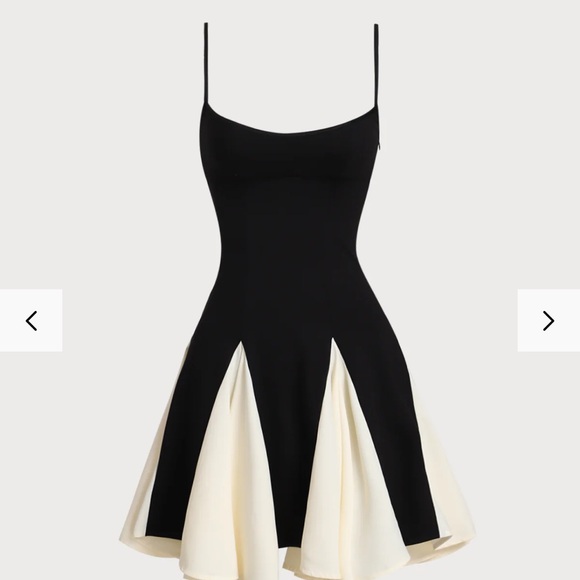 RIHOAS Black and Cream Contrast Mini Dress - Picture 6 of 6